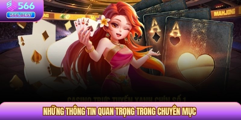 Những thông tin quan trọng trong chuyên mục